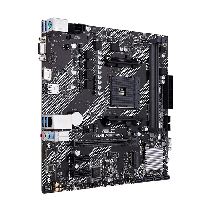Tarjeta Madre AMD Asus PRIME A520M-K - AM4, AMD A520, 2x DDR4 3200MHz, PCI-Express 3.0 x16, VGA, HDMI, USB 3.2, M.2, 1Gb Ethernet.