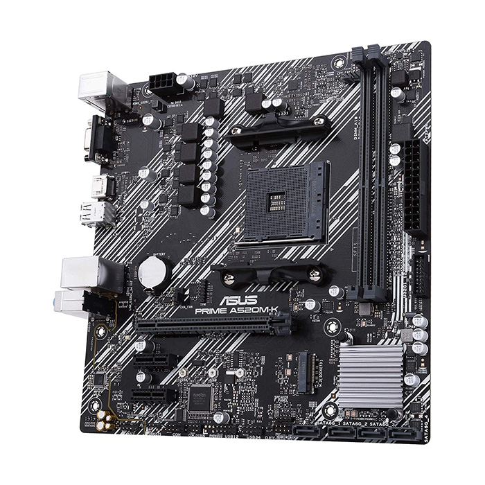 Tarjeta Madre AMD Asus PRIME A520M-K - AM4, AMD A520, 2x DDR4 3200MHz, PCI-Express 3.0 x16, VGA, HDMI, USB 3.2, M.2, 1Gb Ethernet.
