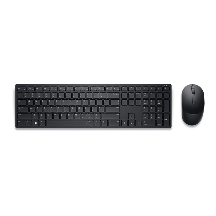 Teclado Dell Pro Wireless Keyboard and Mouse - Combo de teclado y mouse inalámbrico, 2.4Ghz, español, color negro. KM5221WBKB-LTN