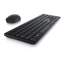 Teclado Dell Pro Wireless Keyboard and Mouse - Combo de teclado y mouse inalámbrico, 2.4Ghz, español, color negro. KM5221WBKB-LTN