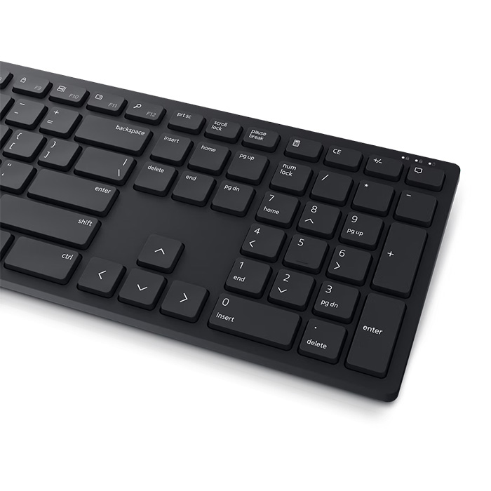 Teclado Dell Pro Wireless Keyboard and Mouse - Combo de teclado y mouse inalámbrico, 2.4Ghz, español, color negro. KM5221WBKB-LTN
