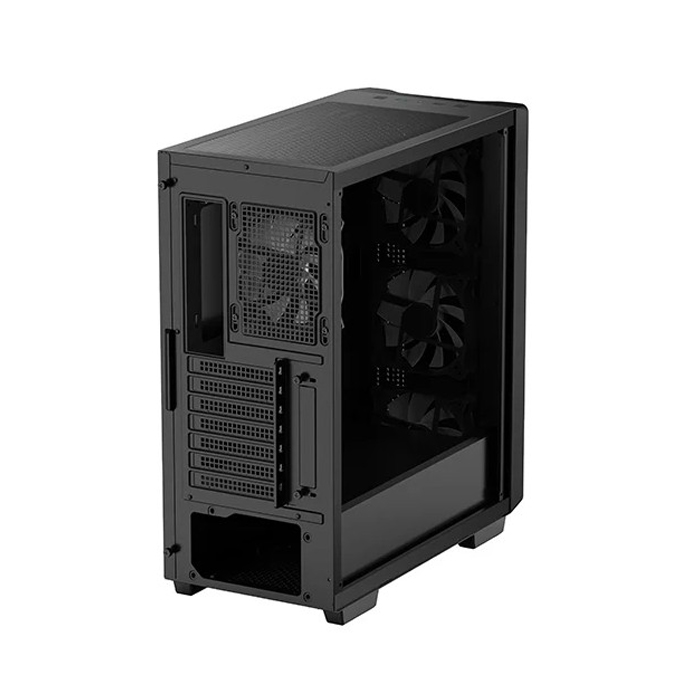 Caja DeepCool CC560 - Para Mini-ITX / Mico-ATX / ATX, conectores 1x USB 3.0, 1x USB 2.0, vidrio templado, 3x abanico de 120mm Frontal, 1x abanico de 120mm Trasero, color negro. R-CC560-BKGAA4-G-1