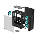Caja DeepCool CC560 - Para Mini-ITX / Mico-ATX / ATX, conectores 1x USB 3.0, 1x USB 2.0, vidrio templado, 3x abanico de 120mm Frontal, 1x abanico de 120mm Trasero, color negro. R-CC560-BKGAA4-G-1