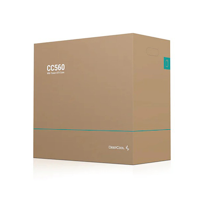 Caja DeepCool CC560 - Para Mini-ITX / Mico-ATX / ATX, conectores 1x USB 3.0, 1x USB 2.0, vidrio templado, 3x abanico de 120mm Frontal, 1x abanico de 120mm Trasero, color negro. R-CC560-BKGAA4-G-1