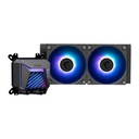 Sistema Enfriamiento Líquido Para Procesador, MSI MAG CORELIQUID 240 Iluminación RGB, Socket LGA - 1700/1851- AMD AM4/AM5, Conector 4 Pines, 3 pines ARGB, Negro. MAG CORELIQUID A15 240
