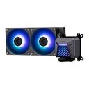 Sistema Enfriamiento Líquido Para Procesador, MSI MAG CORELIQUID 240 Iluminación RGB, Socket LGA - 1700/1851- AMD AM4/AM5, Conector 4 Pines, 3 pines ARGB, Negro. MAG CORELIQUID A15 240