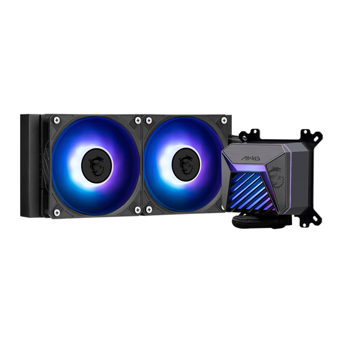 Sistema Enfriamiento Líquido Para Procesador, MSI MAG CORELIQUID 240 Iluminación RGB, Socket LGA - 1700/1851- AMD AM4/AM5, Conector 4 Pines, 3 pines ARGB, Negro. MAG CORELIQUID A15 240