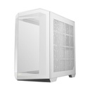 Caja Micro- ATX Tower MAG PANO - ARGB, 1 x USB 3.2 Gen 1 Tipo-A, 1 x USB 3.2 Gen 2x2 Tipo-C, 1 x Salida de audio/Entrada de micrófono, 1 x Botón de interruptor LED,1 x Botón de encendido, Color Blanco. MAG PANO 100R PZ WHITE