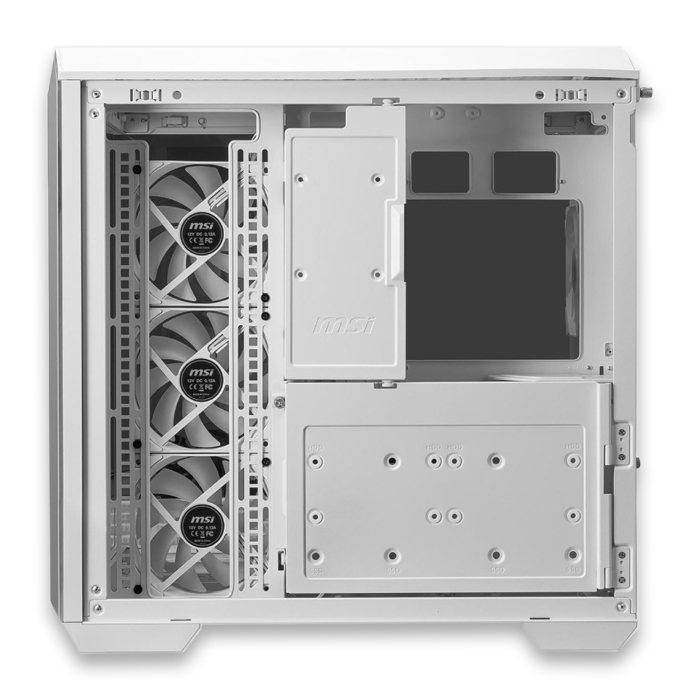 Caja Micro- ATX Tower MAG PANO - ARGB, 1 x USB 3.2 Gen 1 Tipo-A, 1 x USB 3.2 Gen 2x2 Tipo-C, 1 x Salida de audio/Entrada de micrófono, 1 x Botón de interruptor LED,1 x Botón de encendido, Color Blanco. MAG PANO 100R PZ WHITE