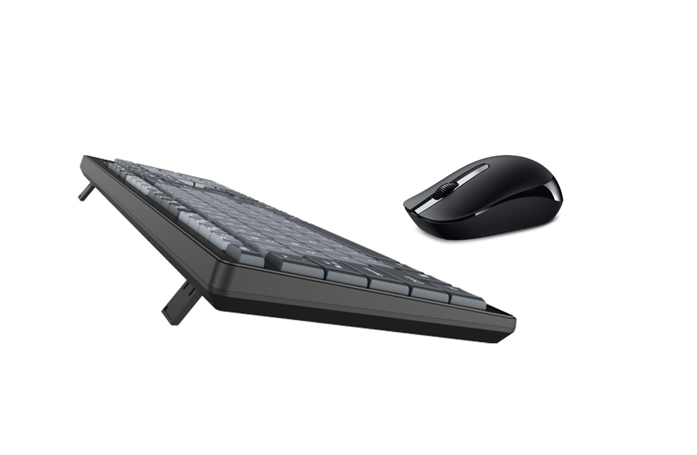 Teclado Genius Smart KM-8200 - Combo de teclado y ratón óptico inalambrico, 3 botones, inalámbrico 2.4Ghz, 1000dpi, español, color negro.