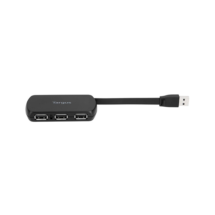 Hub USB 2.0 Targus - 4 Puertos, Velocidad 480 Mbps, compatible con PC y Mac, Negro ACH114US