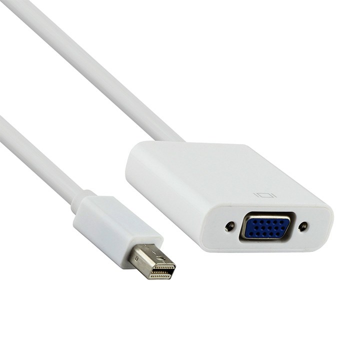 Adaptador Mini DisplayPort VCOM CG613 - DisplayPort macho a VGA hembra, 1080P - 60Hz, color blanco. CG613-0.15