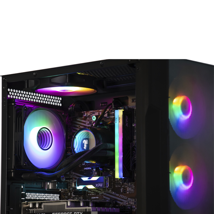 Computador Ryzen 5 Gaming - AMD Ryzen 5 5600X 4.6 GHz Turbo, Nvidia GeForce RTX 3050 6GB, Memoria RAM 16GB (2X8GB) DDR4 3600Mhz RGB, Disco SSD 500GB M.2 Nvme RGB, Enfriamiento Liquido de CPU, Teclado (RGB), Mouse, Audífonos Gaming, Windows 11 Pro Español - MJK Gaming Ryzen 5