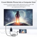 Adaptador Argom, ARG-UB-0181 Tipo-C 3 en 1, 1 salida HDMI 4K, un puerto USB3.0 y una ranura de entrada PD Tipo-C, resolucion 4K(3840 x 2160p a 30 Hz).