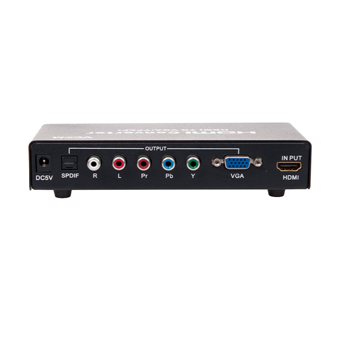 Adaptador VCOM HDMI a VGA/YPbPr DD495 - HDMI v1.3 a VGA+SPDIF/YPbPr+Audio, Caja Metalica, Resolución Maxima: 1920x1080, de poder AC (50HZ, 60HZ), 100V-240V, Salida: DC5V/1A