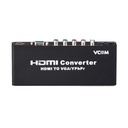 Adaptador VCOM HDMI a VGA/YPbPr DD495 - HDMI v1.3 a VGA+SPDIF/YPbPr+Audio, Caja Metalica, Resolución Maxima: 1920x1080, de poder AC (50HZ, 60HZ), 100V-240V, Salida: DC5V/1A