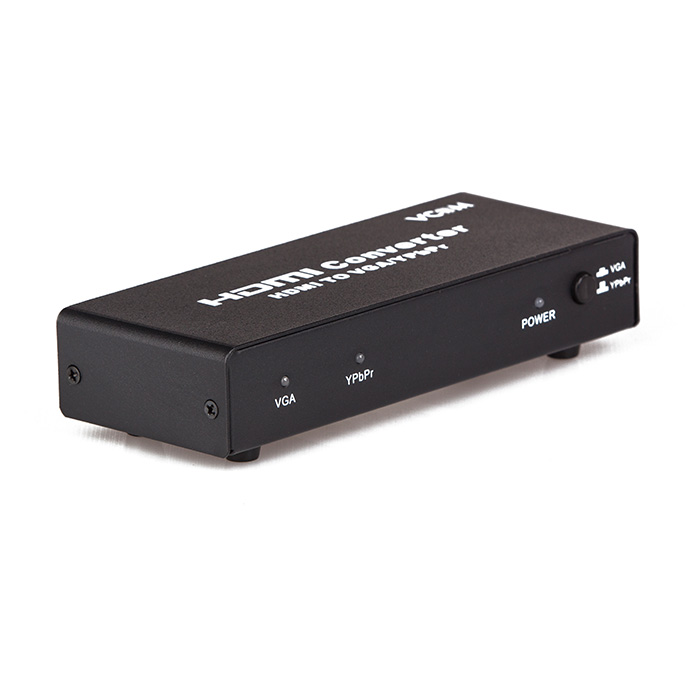 Adaptador VCOM HDMI a VGA/YPbPr DD495 - HDMI v1.3 a VGA+SPDIF/YPbPr+Audio, Caja Metalica, Resolución Maxima: 1920x1080, de poder AC (50HZ, 60HZ), 100V-240V, Salida: DC5V/1A