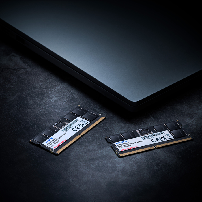 Memoria Ram SODIMM ADATA Premier - Capacidad de 8GB DDR5 SO-DIMM, 5600Mhz, ECC, CL46, 1.1V, 262 pines, color negro. AD5S560032G-S