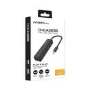 Hub Argom ARG-UB-0090 - USB Tipo-C a 4 Puertos USB 3.0