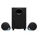 Bocinas Logitech G560 LightSync PC Gaming - Sistema de altavoces 2.1 con bluetooth, rgb, 240W (RMS), entradas 3.5mm, DTS-X ultra sorround, color negro. 980-001300