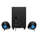Bocinas Logitech G560 LightSync PC Gaming - Sistema de altavoces 2.1 con bluetooth, rgb, 240W (RMS), entradas 3.5mm, DTS-X ultra sorround, color negro. 980-001300