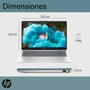 Laptop HP 14-em0017la - 14" FHD, AMD Ryzen 5 7520U, 8GB LPDDR5, 512GB NVMe M.2 SSD, Webcam, Wifi, Bt, Windows 11 Home Español, Plateado y Azul claro. (Incluye Mochila). A1UC5LA#ABM