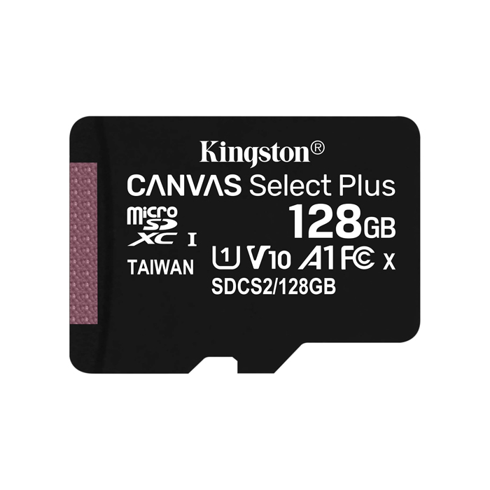 Tarjeta de memoria MicroSD Kingston Select Plus - UHS-I clase 10, hasta 100MB/s Lectura, 10MB/s escritura, con capacidad de 128GB. SDCS2/128GB