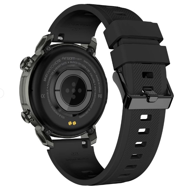 Reloj inteligente Argom Skeiwatch C70 ARG-WT-6070BK - Pantalla TFT 1.39" , Bluetooth 5.3, IP67, Correa Adicional, Negro