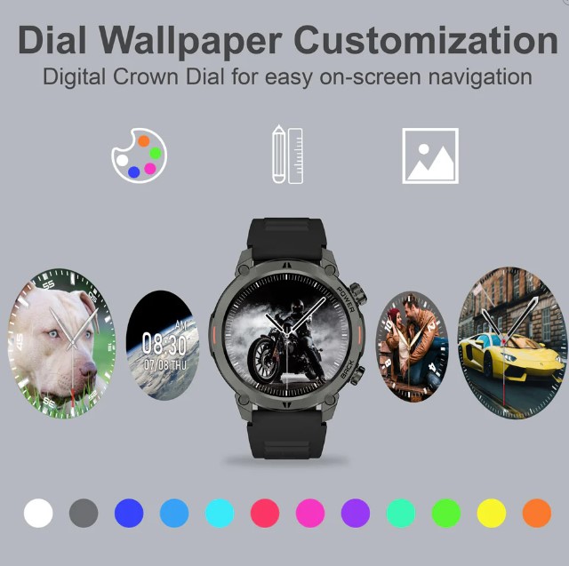 Reloj inteligente Argom Skeiwatch C70 ARG-WT-6070BK - Pantalla TFT 1.39" , Bluetooth 5.3, IP67, Correa Adicional, Negro