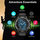 Reloj inteligente Argom SkeiWatch C80 ARG-WT-6080BK - Pantalla 1.43" Amoled , Bluetooth 5.3, Grado Militar, Negro. ARG-WT-6080BK