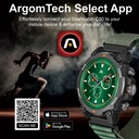 Reloj inteligente Argom SkeiWatch C80 ARG-WT-6080BK - Pantalla 1.43" Amoled , Bluetooth 5.3, Grado Militar, Negro. ARG-WT-6080BK