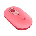 Mouse Logitech POP - Ratón inalámbrico, bluetooth, óptico, 4000 dpi, color heartbreaker rose. 910-006545