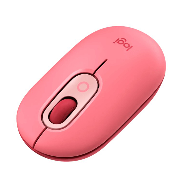 Mouse Logitech POP - Ratón inalámbrico, bluetooth, óptico, 4000 dpi, color heartbreaker rose. 910-006545
