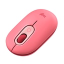 Mouse Logitech POP - Ratón inalámbrico, bluetooth, óptico, 4000 dpi, color heartbreaker rose. 910-006545