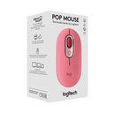 Mouse Logitech POP - Ratón inalámbrico, bluetooth, óptico, 4000 dpi, color heartbreaker rose. 910-006545