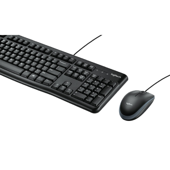 Teclado & Ratón óptico Logitech MK120 - Resistente a salpicaduras, Inglés, Negro, USB 920-002565