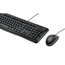 Teclado & Ratón óptico Logitech MK120 - Resistente a salpicaduras, Inglés, Negro, USB 920-002565