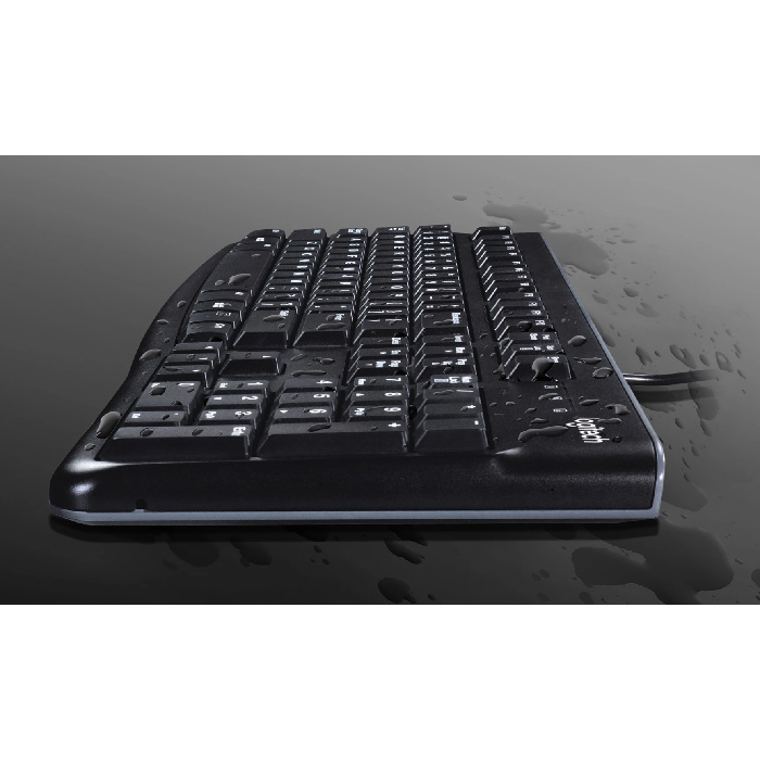 Teclado & Ratón óptico Logitech MK120 - Resistente a salpicaduras, Inglés, Negro, USB 920-002565