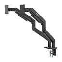 Soporte MSI para Monitor - Para 2 monitor LCD/LED, VESA 75x75/100x100 soporta 19" hasta 49", hasta 44,09 lb, color negro. MAG MT201D