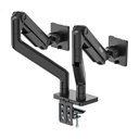 Soporte MSI para Monitor - Para 2 monitor LCD/LED, VESA 75x75/100x100 soporta 19" hasta 49", hasta 44,09 lb, color negro. MAG MT201D