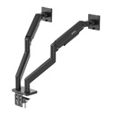 Soporte MSI para Monitor - Para 2 monitor LCD/LED, VESA 75x75/100x100 soporta 19" hasta 49", hasta 44,09 lb, color negro. MAG MT201D