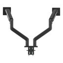 Soporte MSI para Monitor - Para 2 monitor LCD/LED, VESA 75x75/100x100 soporta 19" hasta 49", hasta 44,09 lb, color negro. MAG MT201D
