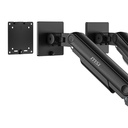 Soporte MSI para Monitor - Para 2 monitor LCD/LED, VESA 75x75/100x100 soporta 19" hasta 49", hasta 44,09 lb, color negro. MAG MT201D