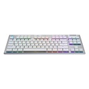 Teclado Logitech G915 TKL - Teclado Mecánico Inalámbrico para Gamers, RGB LightSync, USB/Bluetooth, Inglés, Blanco. 920-009660
