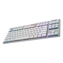 Teclado Logitech G915 TKL - Teclado Mecánico Inalámbrico para Gamers, RGB LightSync, USB/Bluetooth, Inglés, Blanco. 920-009660