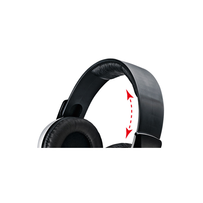 Auricular Genius HS-05A - Audífono con micrófono deluxe, flexible, controles en línea, cable enrollable, color negro/gris.