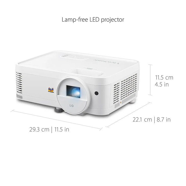 Proyector Viewsonic LS500 WH - 3000 Lumens, Resolución WXGA (1280x800), Contraste: 3.000.000:1, Lámpara Hasta 30,000 Horas, HDMI, RS232, LS500WH.