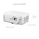 Proyector Viewsonic LS500 WH - 3000 Lumens, Resolución WXGA (1280x800), Contraste: 3.000.000:1, Lámpara Hasta 30,000 Horas, HDMI, RS232, LS500WH.