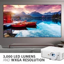Proyector Viewsonic LS500 WH - 3000 Lumens, Resolución WXGA (1280x800), Contraste: 3.000.000:1, Lámpara Hasta 30,000 Horas, HDMI, RS232, LS500WH.