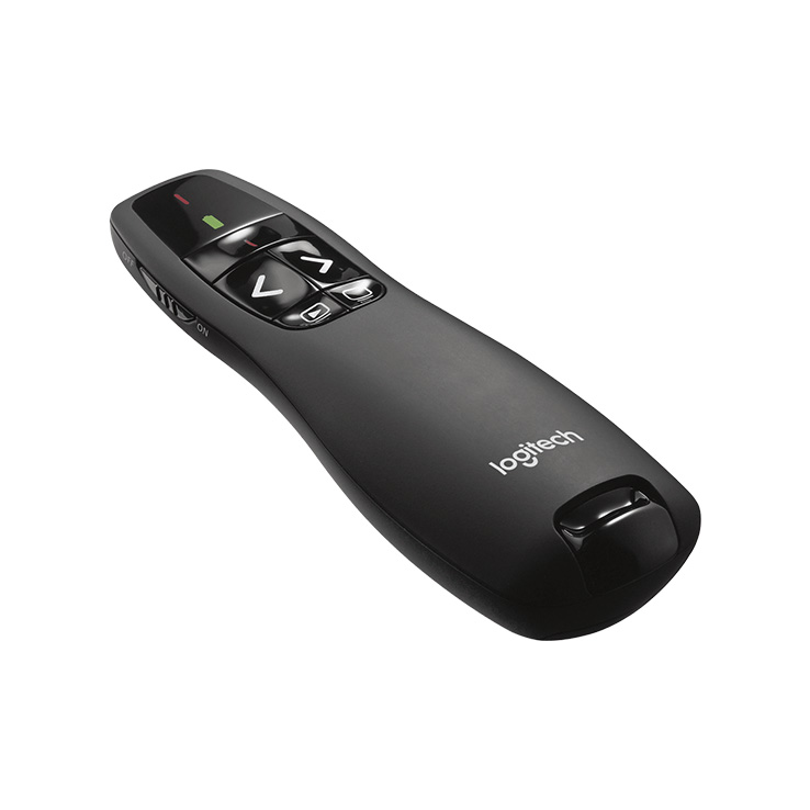 Logitech Wireless Presenter R400 - Presentador inalámbrico con puntero láser, alcance 15m, receptor usb. 910-001354